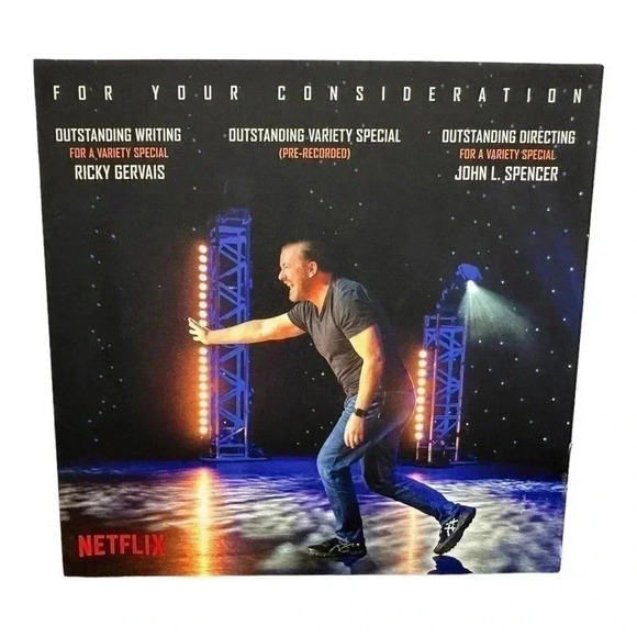 Ricky Gervais Humanity Stand Up Comedy Netflix FYC Emmy Screener DVD 2018 - Picture 2 of 5